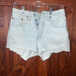 Levi's Light Blue Jean Shorts